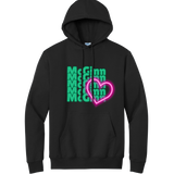 McGinn Elementary 'Neon Heart' Essential Fleece Pullover Hooded Sweatshirt